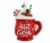 Glass bauble Mug with chocolate 11cm
